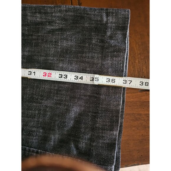 Componix Stretch Denim Knee-Length Pencil Dress Size 12 Gray/Black cap Sleeve Zi - Picture 7 of 7